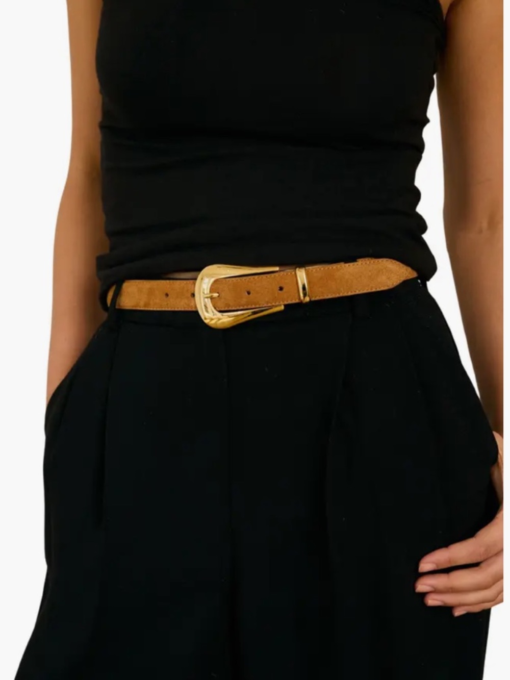 Aureum suede leather belt NWT